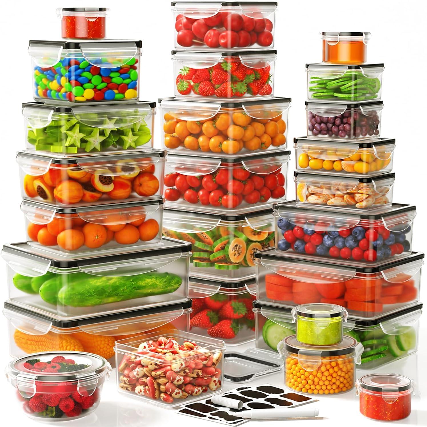 Meal Prep Kitchen - Juego de 40 recipientes herméticos para