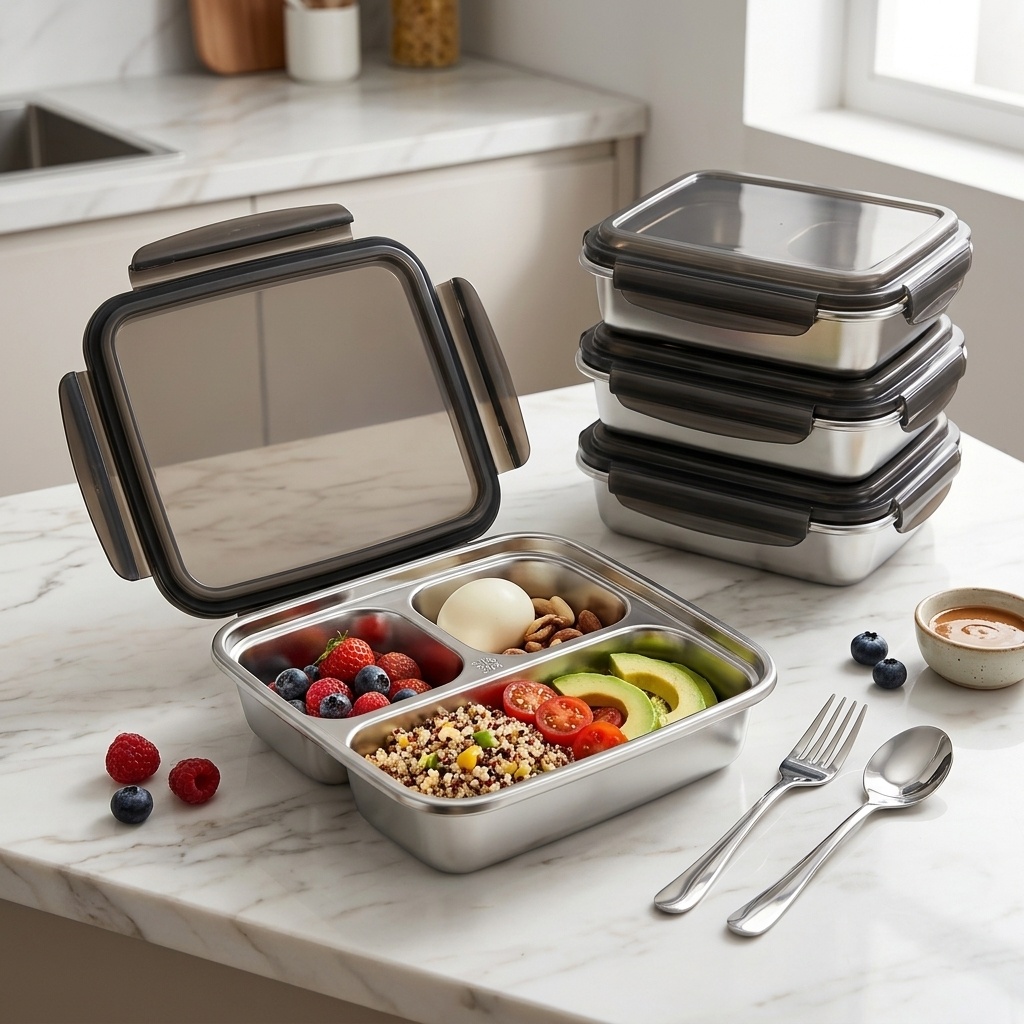 Meal Prep Bowl - Contenedor de almuerzo de gran capacidad