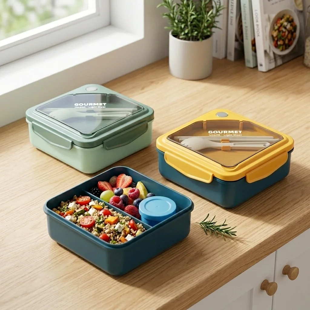 Meal Prep Or Prep Meal - Lonchera Bento de Plástico Sellada con