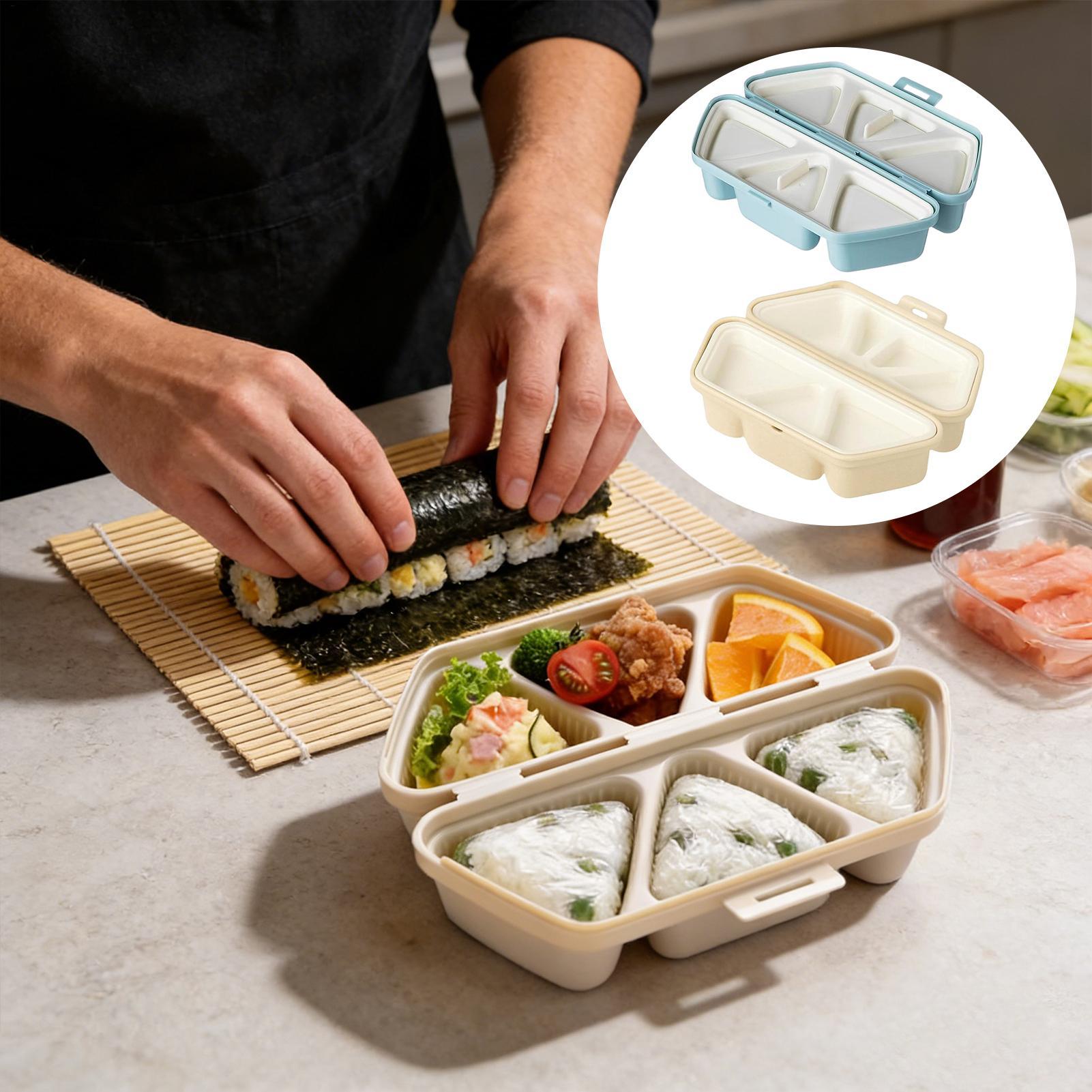 Meal Prep Template - Molde para Sushi, 6 cavidades, triángulo,