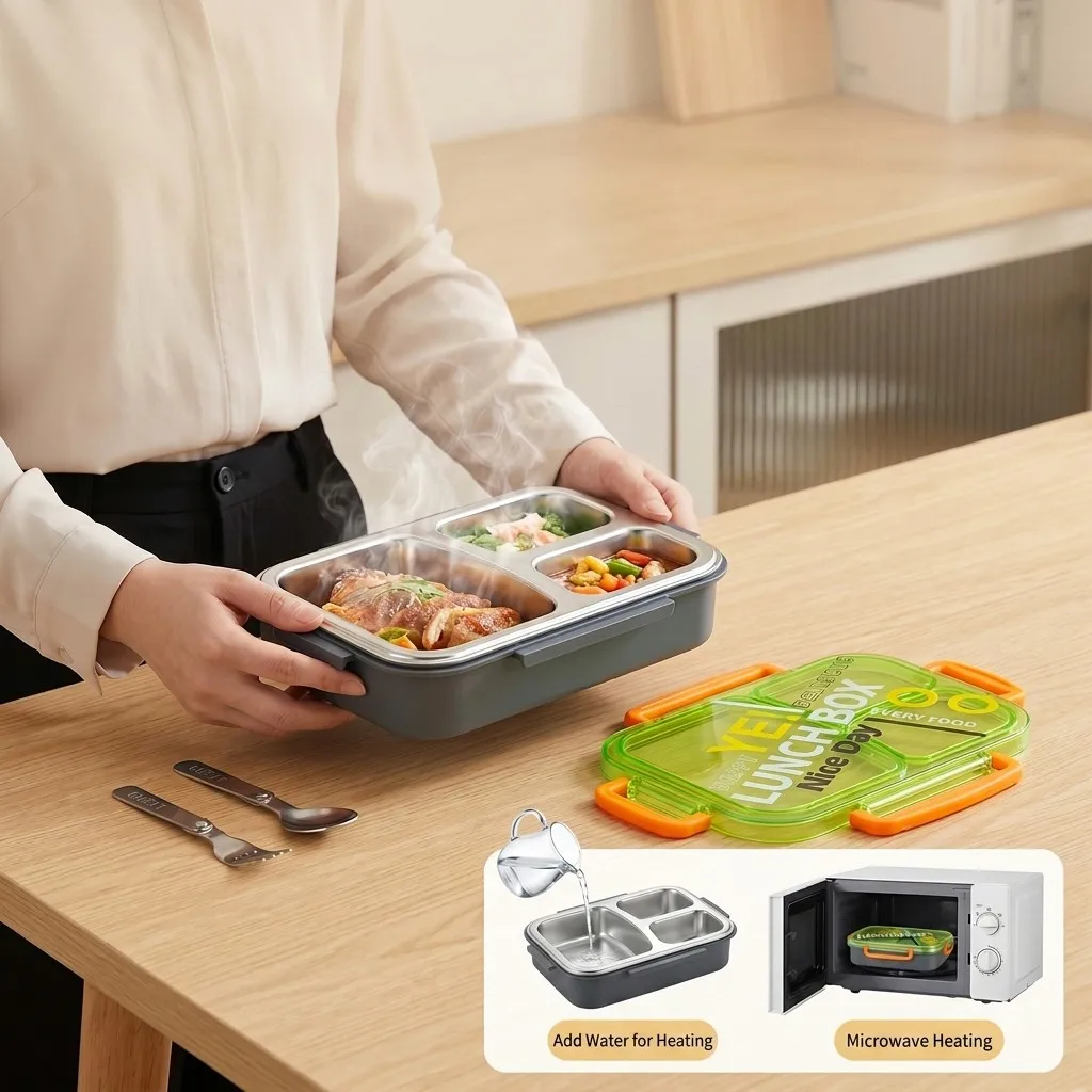 Lonchera Bento de Acero Inoxid - Meal Prep Or Prep Meal reseña y precio