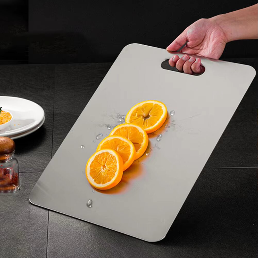 Tabla de cortar de acero inoxi - Meal Prep Template reseña y precio